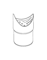 MOD 50 - ROUND 316 STAINLESS STEEL FLUSH RAIL SUPPORT